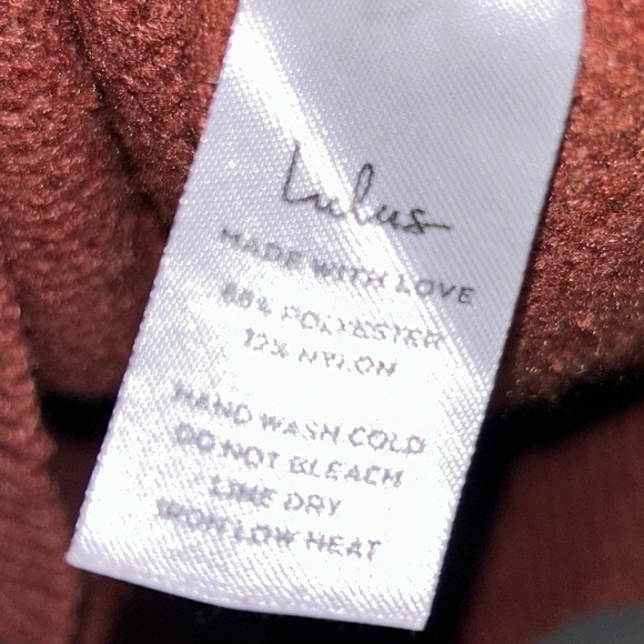 Lulu’s Sweater Get With It Mock Neck Knit Long Drop Sleeves Ribbed Boxy Fit - Picture 6 of 14